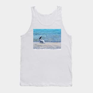 Strutting Pelican on the Beach Tank Top